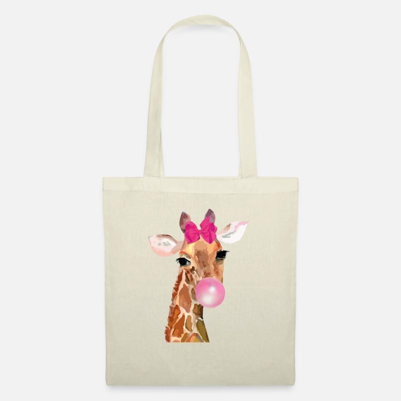Giraffe Bubblegum - Stoffbeutel - Natur