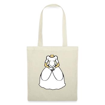 robe de mariée clipart jupe robe prince de mariage - Sac en tissu - nature - Devant