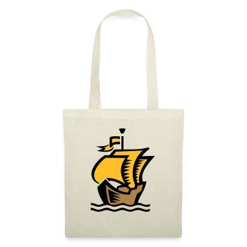 bateau à voile - Sac en tissu - nature - Devant