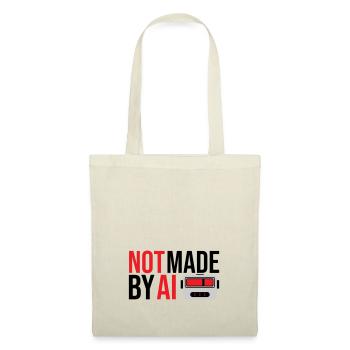Not made by AI - Stoffbeutel - Natur - Vorne