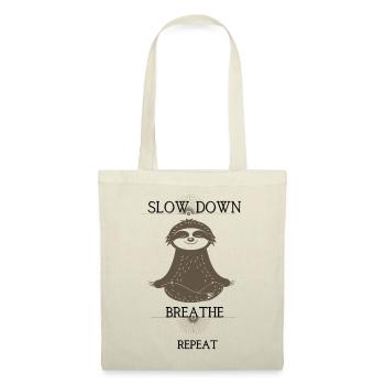 SLOW DOWN REPEAT - Stoffbeutel - Natur - Vorne