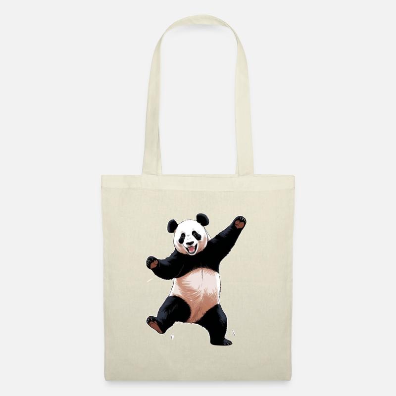 GLÜCKLICHER PANDA - Stoffbeutel - Natur