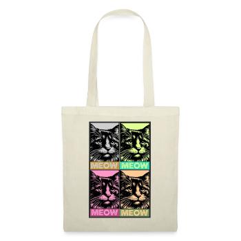 MEOW Premium Design - L’amour des chats pour les fans de chats - Sac en tissu - nature - Devant