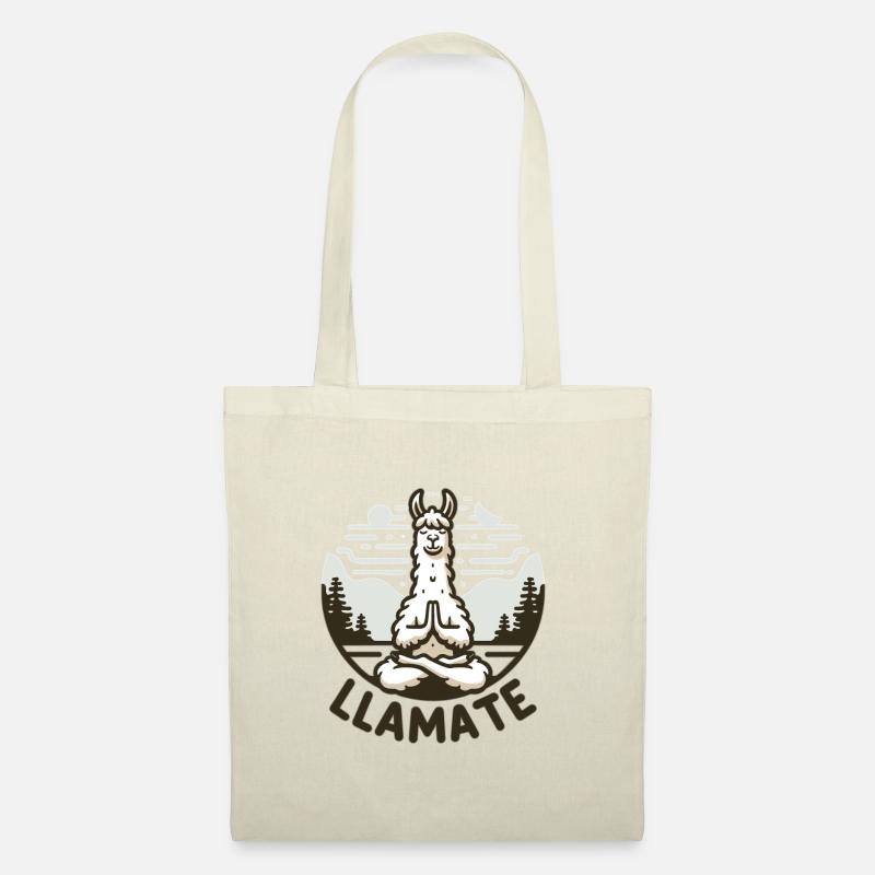 LLamate Meditierendes Lama - Stoffbeutel - Natur
