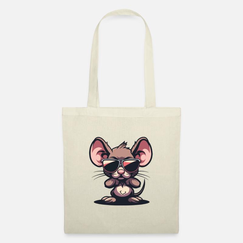 Maus Tier - Stoffbeutel - Natur