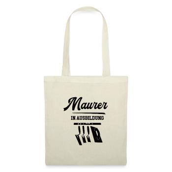 Maurer Ausbildung Maurerazubi Lehre Azubi Betonbau - Stoffbeutel - Natur - Vorne