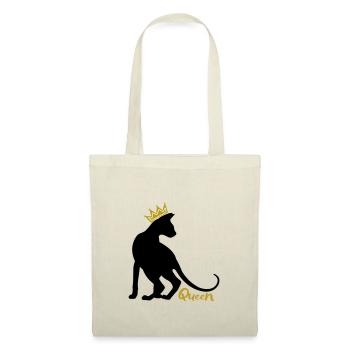 Queen Cat with Crown: OKH, Peterbald, Sphynx - Tote Bag - nature - Front