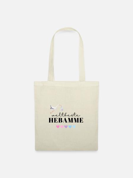 Weltbeste Hebamme / Beste Hebamme / Midwife - Stoffbeutel - Natur