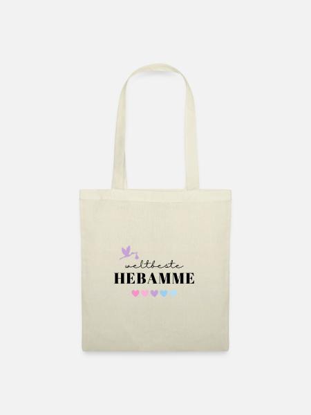 Weltbeste Hebamme / Beste Hebamme / Midwife - Stoffbeutel - Natur