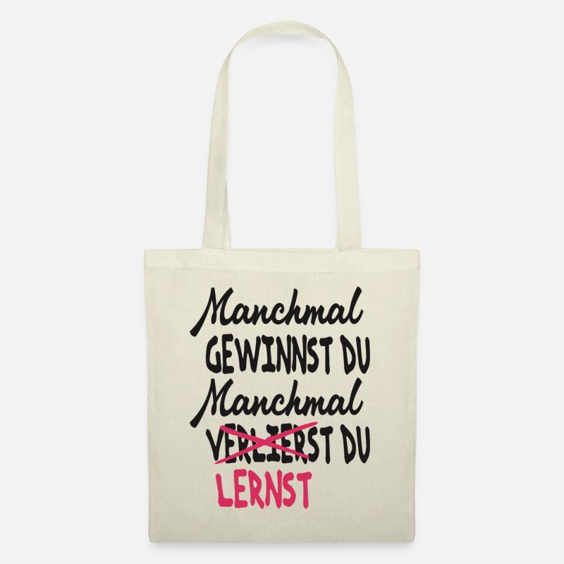 Manchmal gewinnst du manchmal lernst du - Stoffbeutel - Natur