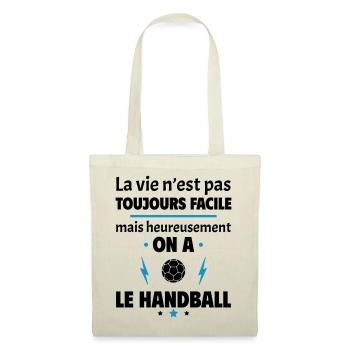La vie n'est pas toujours facile handball - Sac en tissu - nature - Devant