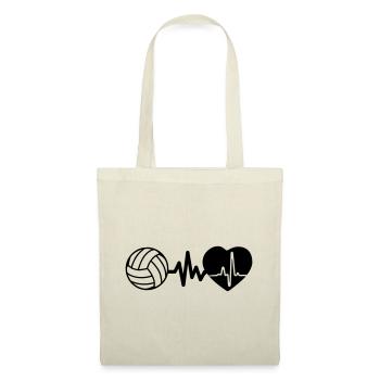 Le volley-ball, c’est la vie Battement de cœur pour le volley-ball - Sac en tissu - nature - Devant