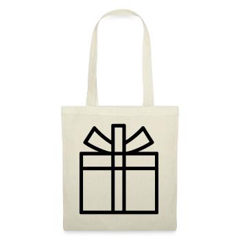 Kleine Geschenkbox - Stoffbeutel - Natur - Vorne