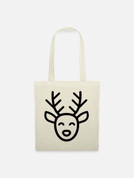 Weihnachtsrentiere - Stoffbeutel - Natur