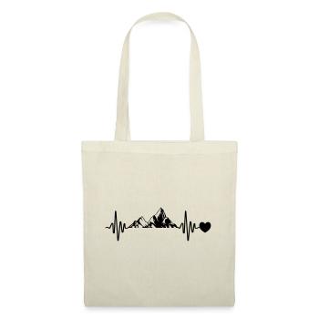 Berge puls Symbol herzschlag - Stoffbeutel - Natur - Vorne