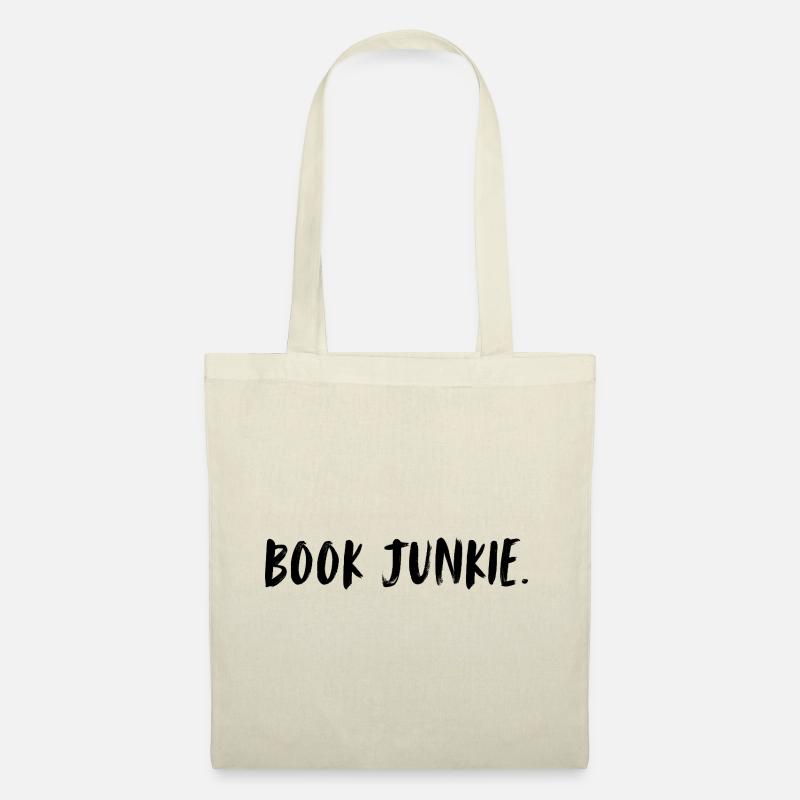 Book junkie. Buchsucht. Süchtig nach Büchern. - Stoffbeutel - Natur