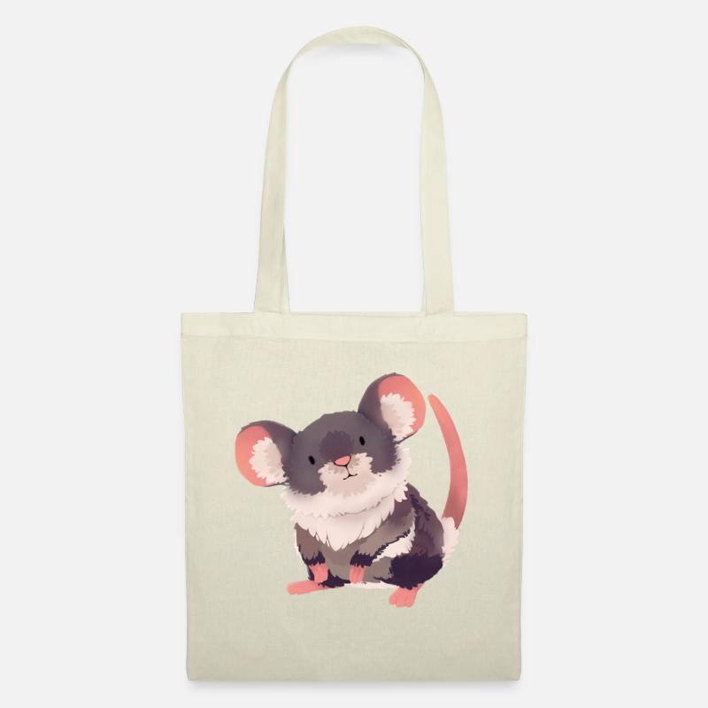 Maus Illustration - Stoffbeutel - Natur