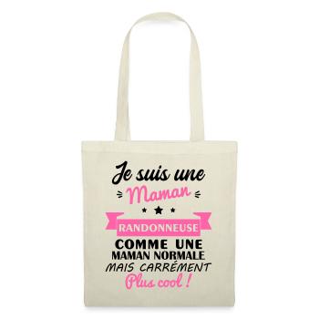 maman randonneuse, cadeau fête des mères - Sac en tissu - nature - Devant