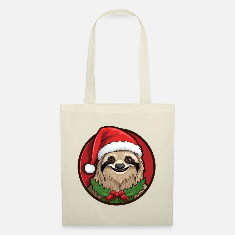 Faultiere Weihnachten - Stoffbeutel - Natur