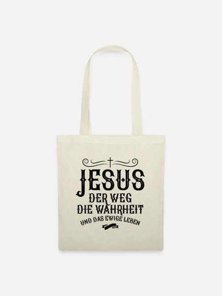 Jesus Christus Weg Wahrheit - Stoffbeutel - Natur