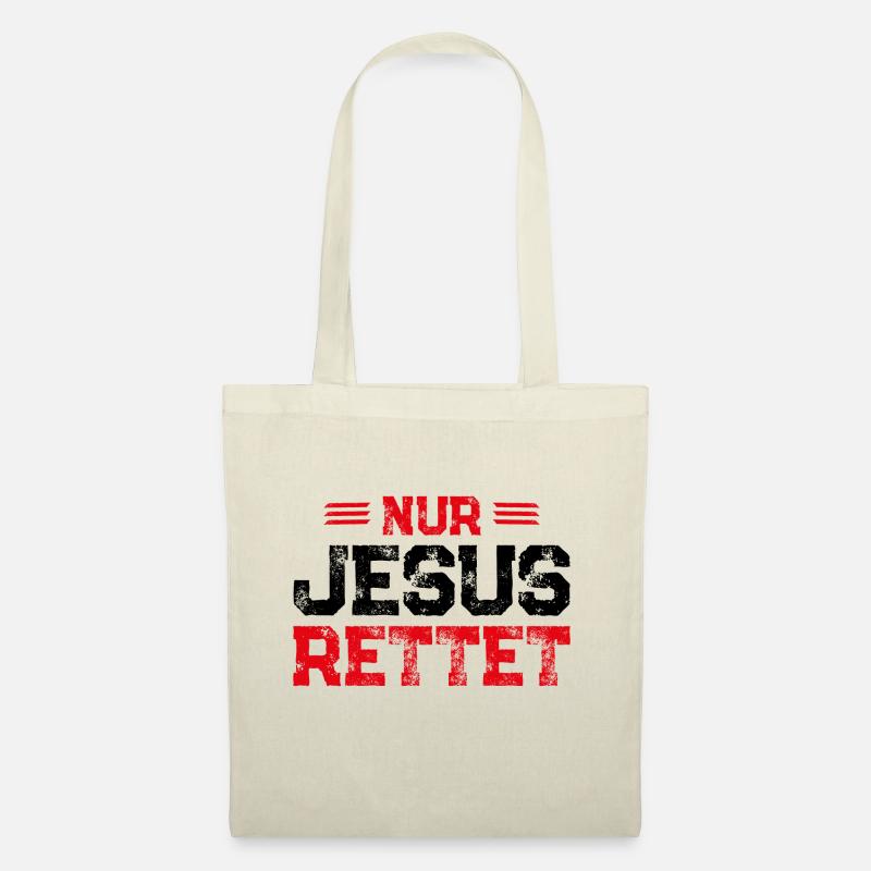 Nur Jesus Rettet - Stoffbeutel - Natur