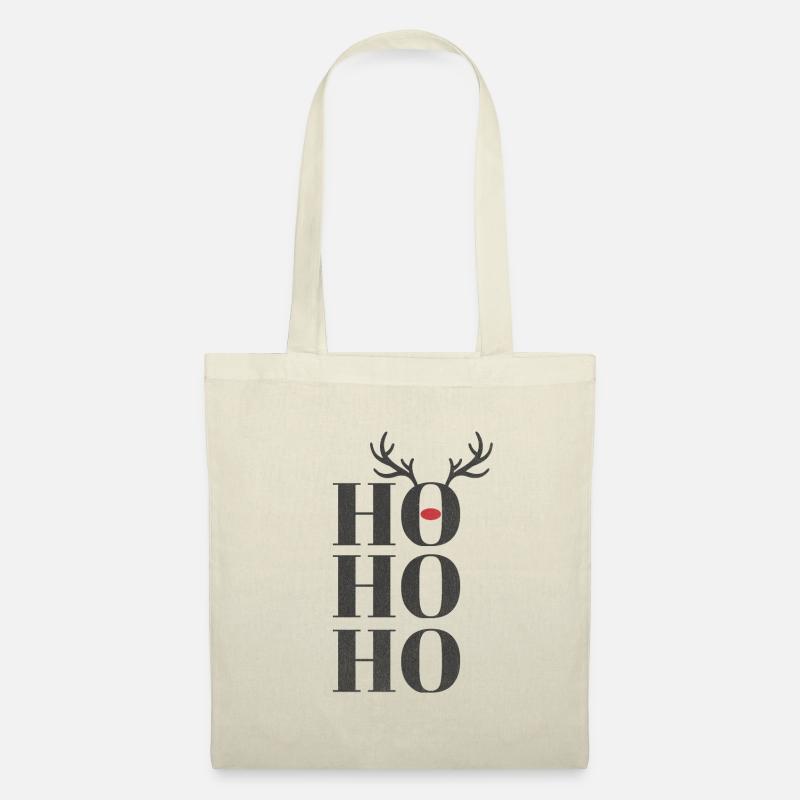 Christmas elegance: reindeer in typographic magic - Tote Bag - nature