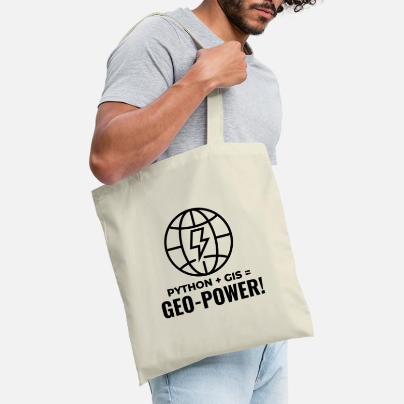 Python SIG Géo-Puissance Programmation Géospatial Sac en tissu