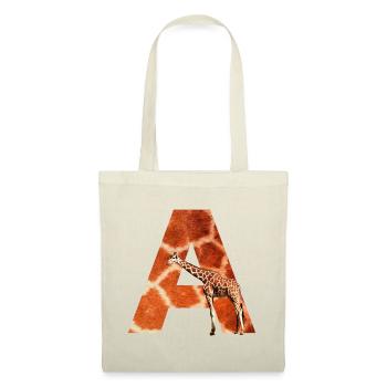 girafe a - Sac en tissu - nature - Devant