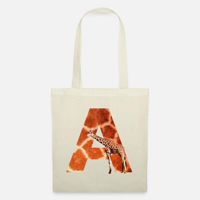 giraffe a - Stoffbeutel - Natur