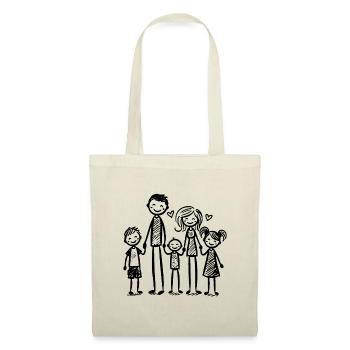 Family of Five - Stoffbeutel - Natur - Vorne