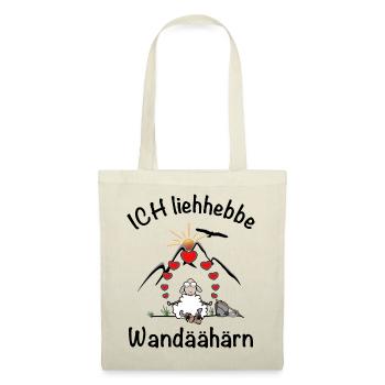 Wandern Schaf lustig geschrieben - Stoffbeutel - Natur - Vorne