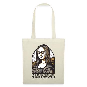 Die nerdige Leseratte Lisa Mona - Stoffbeutel - Natur - Vorne