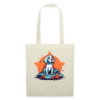 A star and a cute dog on the rocks - Tote Bag - nature - Front