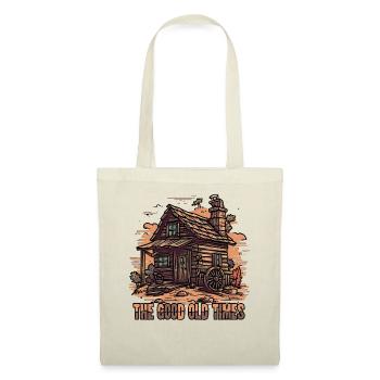 Le bon vieux temps de la cabane en bois - Sac en tissu - nature - Devant