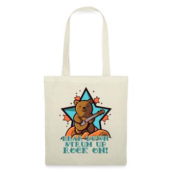 Musique Guitariste Ours avec Guitare - Sac en tissu - nature - Devant