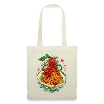 leckere Tomaten Spaghetti - Stoffbeutel - Natur - Vorne
