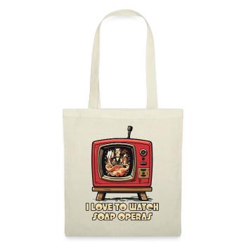 J’adore regarder des feuilletons télévisés - Sac en tissu - nature - Devant