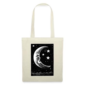 La lune et les étoiles - Sac en tissu - nature - Devant