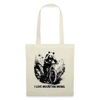 Panda Bear Biker, j’adore le VTT - Sac en tissu - nature - Devant