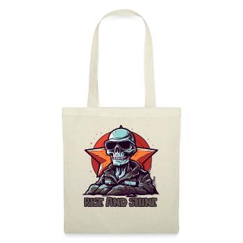Lève-toi et brille, squelette cool - Sac en tissu - nature - Devant