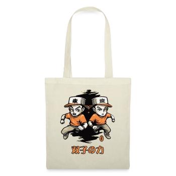 Caricature du pouvoir des jumeaux en japonais - Sac en tissu - nature - Devant
