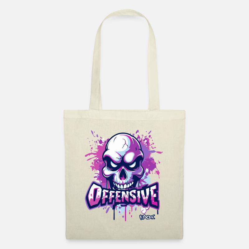 Beleidigender Totenkopf - Stoffbeutel - Natur