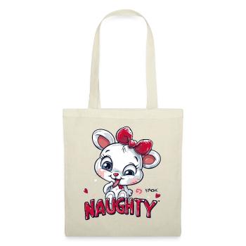 Coquine et mignonne - Sac en tissu - nature - Devant