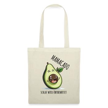 Mamacado Avoacado Avocado Schwanger süßes Baby - Stoffbeutel - Natur - Vorne