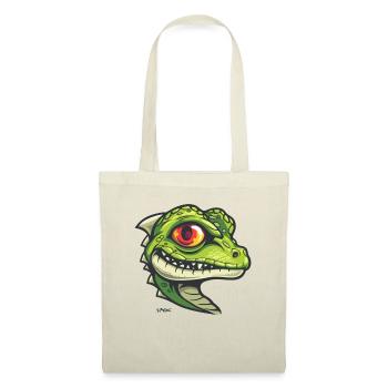 Kleine Drachen Echse - Stoffbeutel - Natur - Vorne