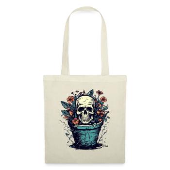 Pot full of flowers and a skull - Tote Bag - nature - Front