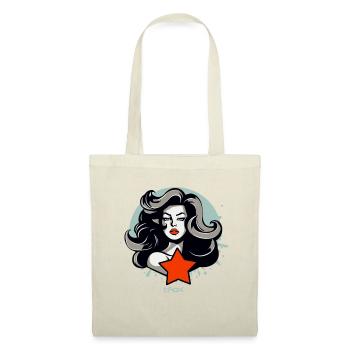 A beautiful woman and a red star - Tote Bag - nature - Front