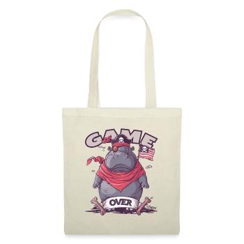 Pirate Hippo: Game Over, Gaming Hippo Pirate - Tote Bag - nature - Front