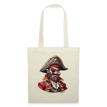 Attrayant Moyen Âge Cartoon Pirate - Sac en tissu - nature - Devant