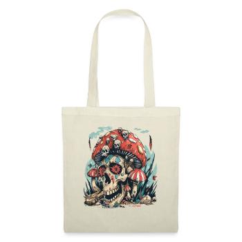 Forêt aztèque : Crâne de champignons Crâne - Sac en tissu - nature - Devant